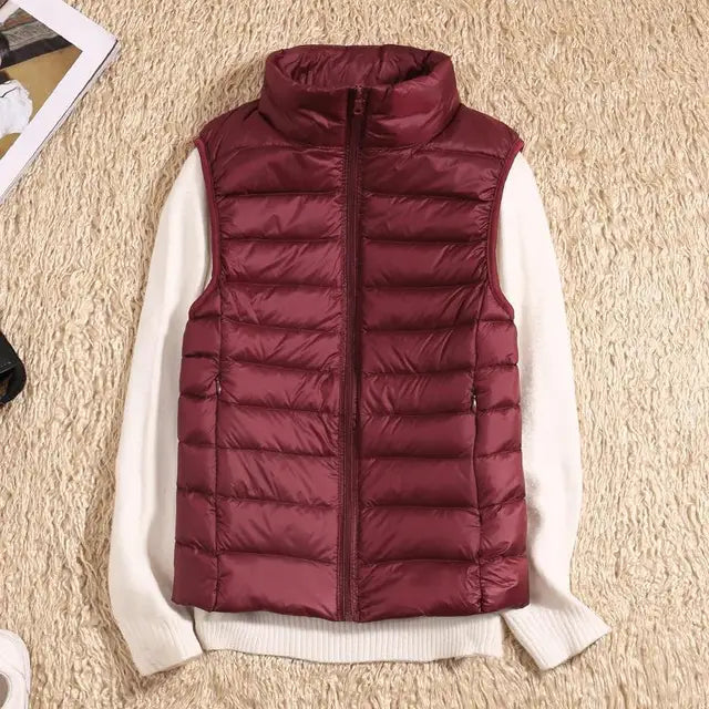Dames Vest Mouwloos Ultra Licht Dons Puffer voor Comfortabele Koude Dagen 10