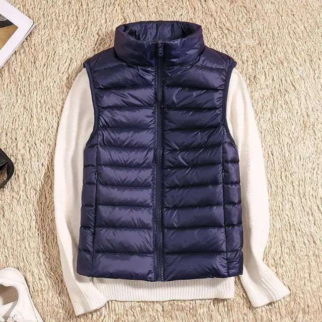 Dames Vest Mouwloos Ultra Licht Dons Puffer voor Comfortabele Koude Dagen 11