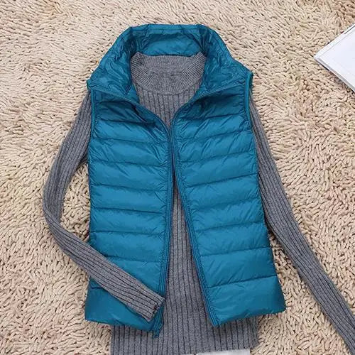 Dames Vest Mouwloos Ultra Licht Dons Puffer voor Comfortabele Koude Dagen 2