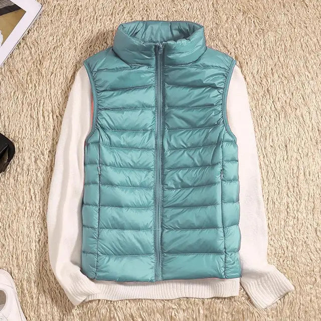 Dames Vest Mouwloos Ultra Licht Dons Puffer voor Comfortabele Koude Dagen 3