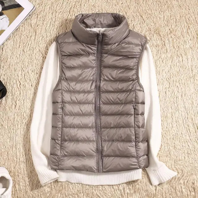 Dames Vest Mouwloos Ultra Licht Dons Puffer voor Comfortabele Koude Dagen 4