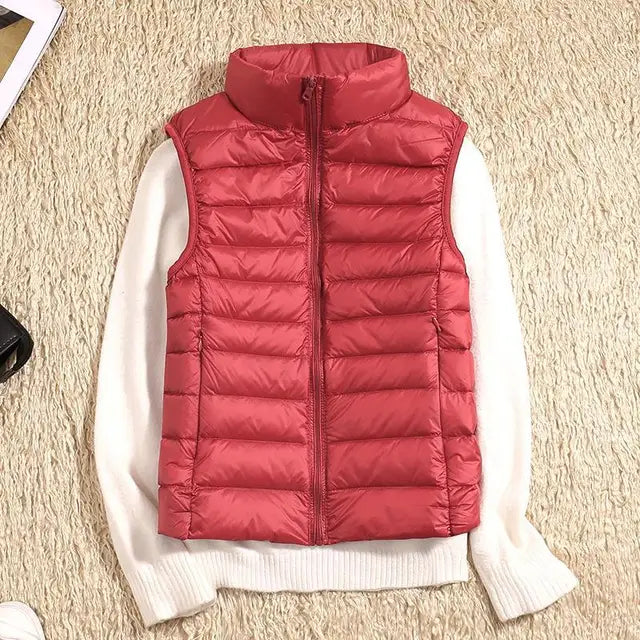 Dames Vest Mouwloos Ultra Licht Dons Puffer voor Comfortabele Koude Dagen 7