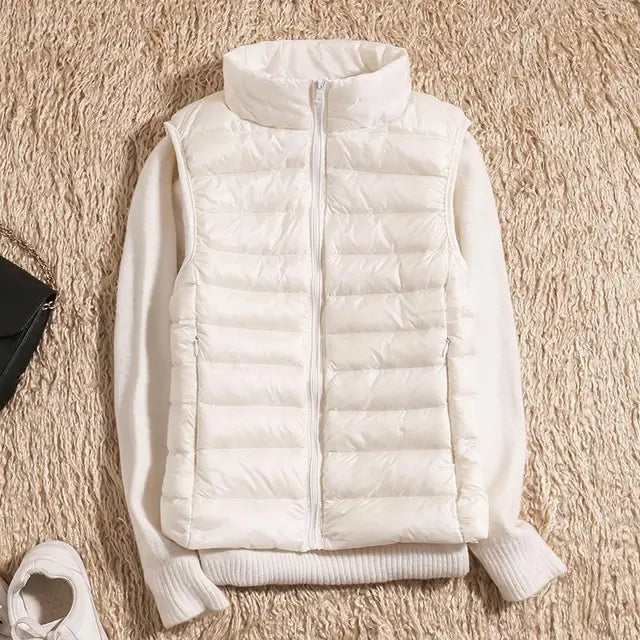 Dames Vest Mouwloos Ultra Licht Dons Puffer voor Comfortabele Koude Dagen 8