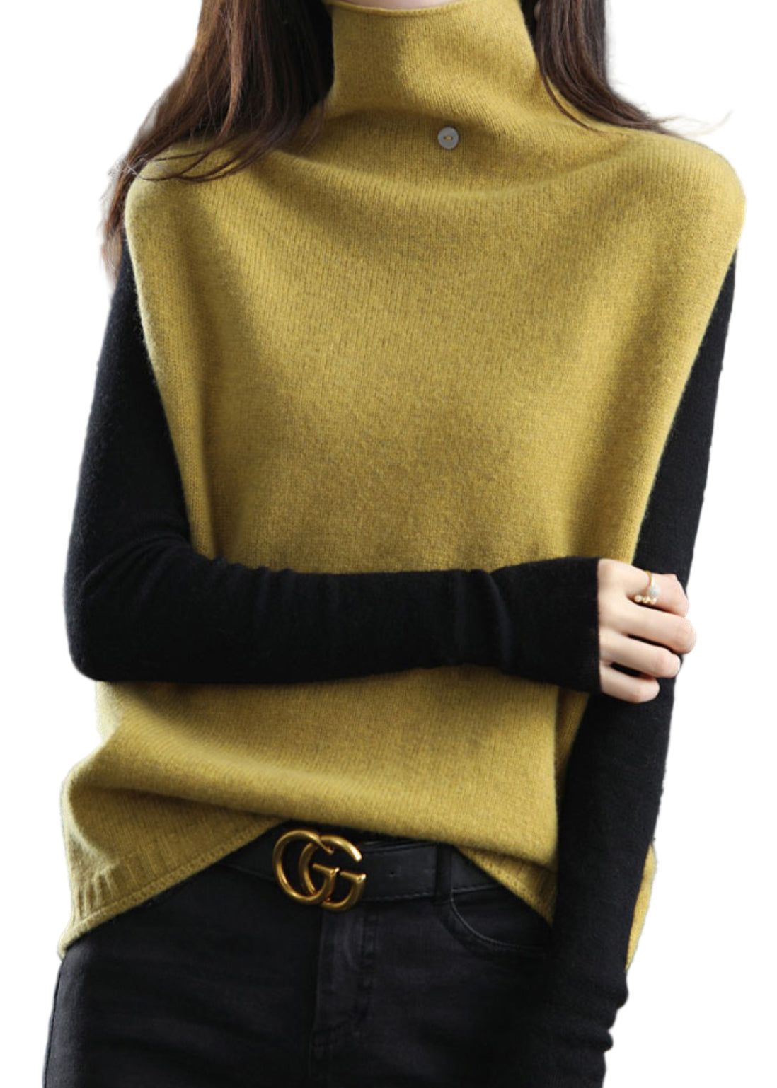 Dames Vest Mouwloos met Schildpadhals voor Casual en Formele Gelegenheden 0