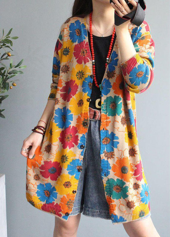Dames Vest met V-hals en Unieke Print voor Herfst en Winter 1