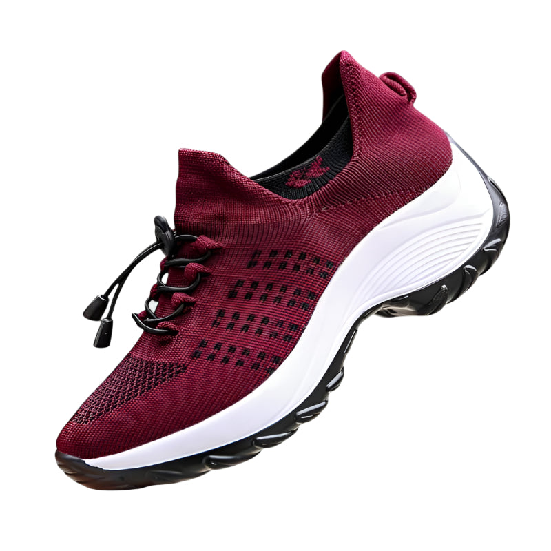 Dames Wandelschoenen Flexibel Ademend Rubber Zool Modern Design 0