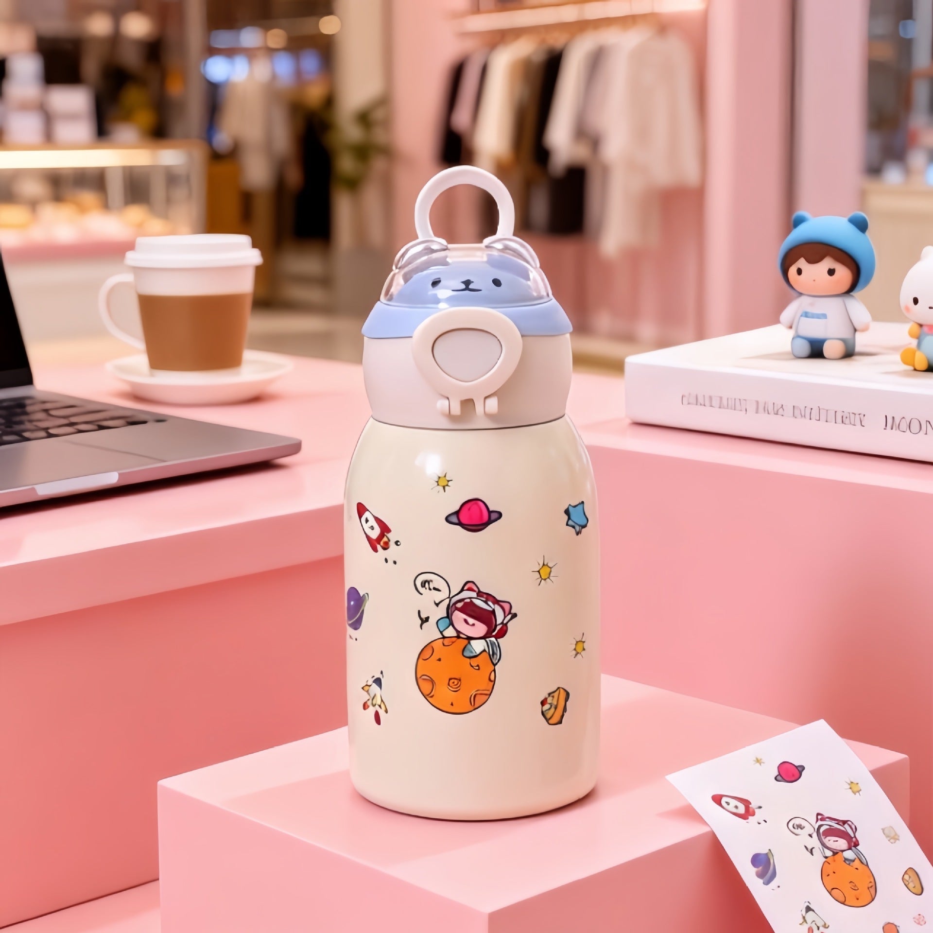 Dames Waterfles Astronautenontwerp Handzaam en Lekvrij 6