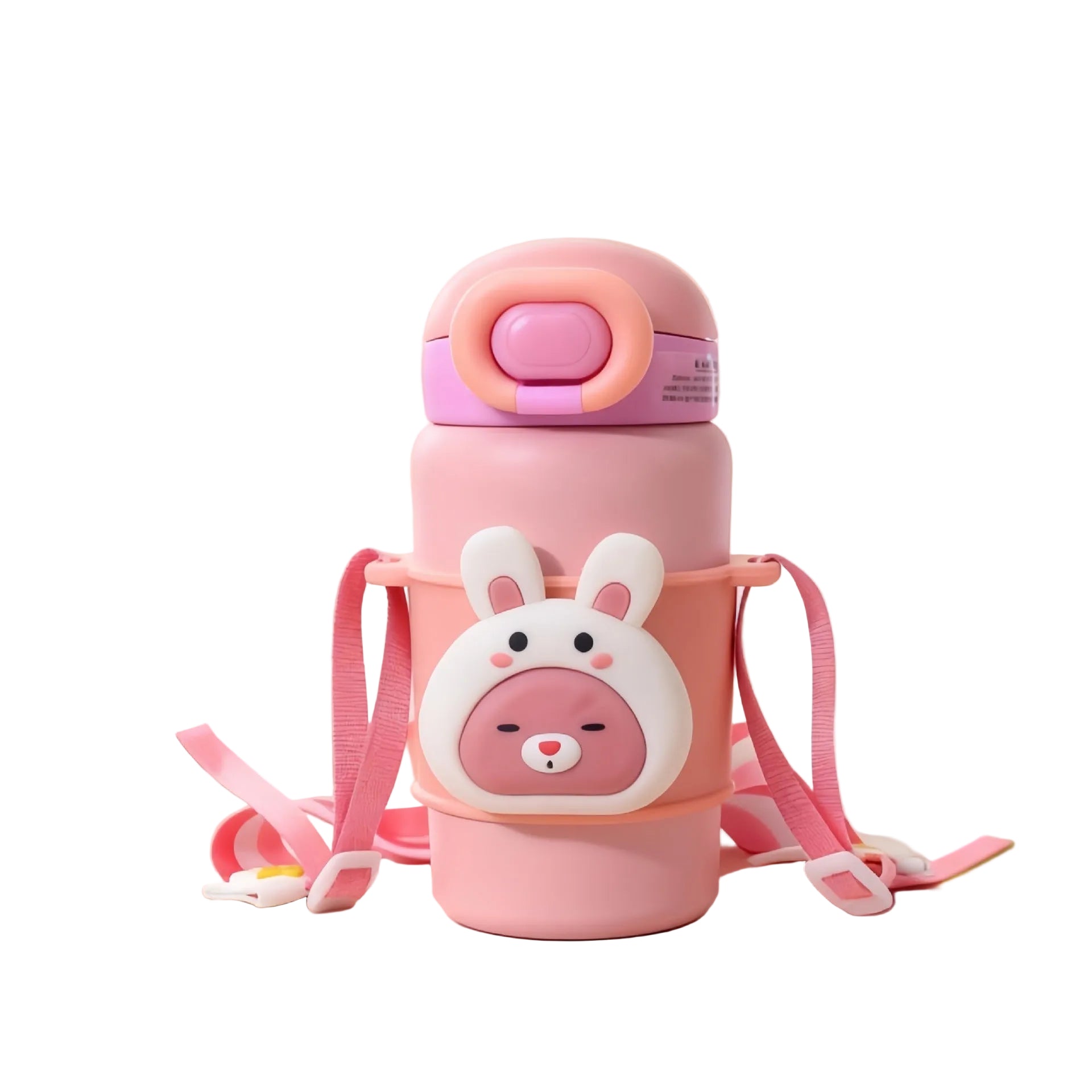 Dames Waterfles Geïsoleerd met Schattig Konijnontwerp 0