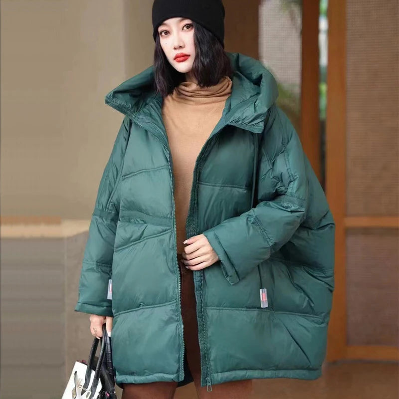 Dames Winter Parka Met Capuchon Casual Losse Pasvorm 10