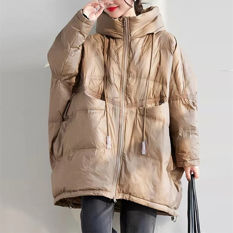 Dames Winter Parka Met Capuchon Casual Losse Pasvorm 11