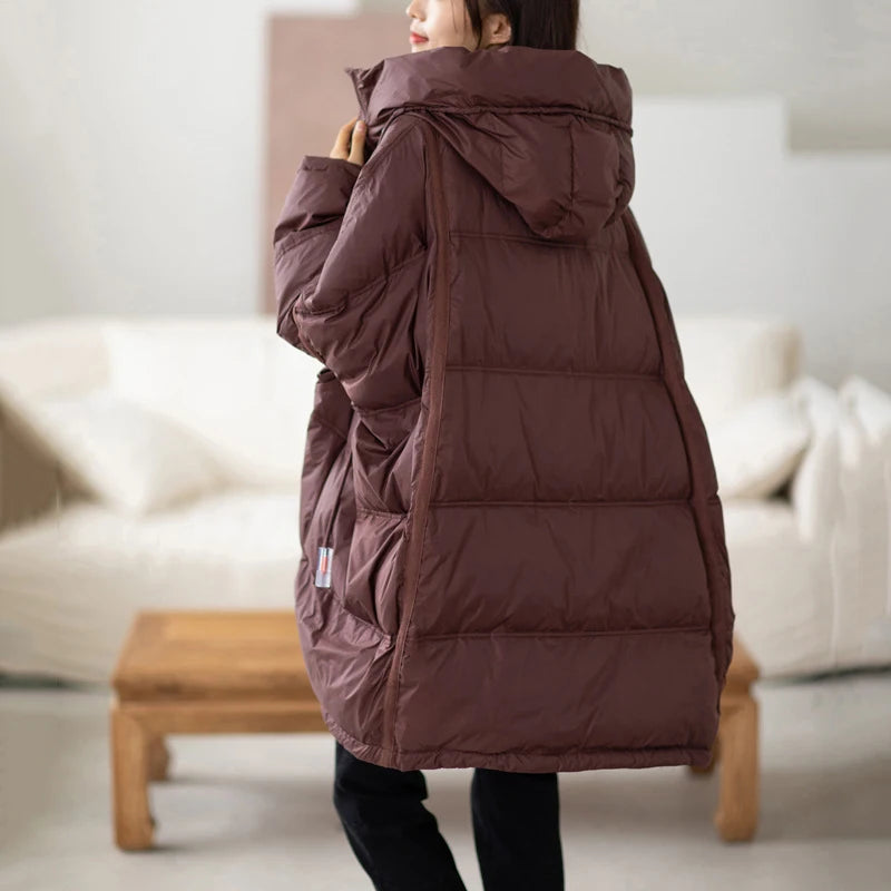Dames Winter Parka Met Capuchon Casual Losse Pasvorm 5