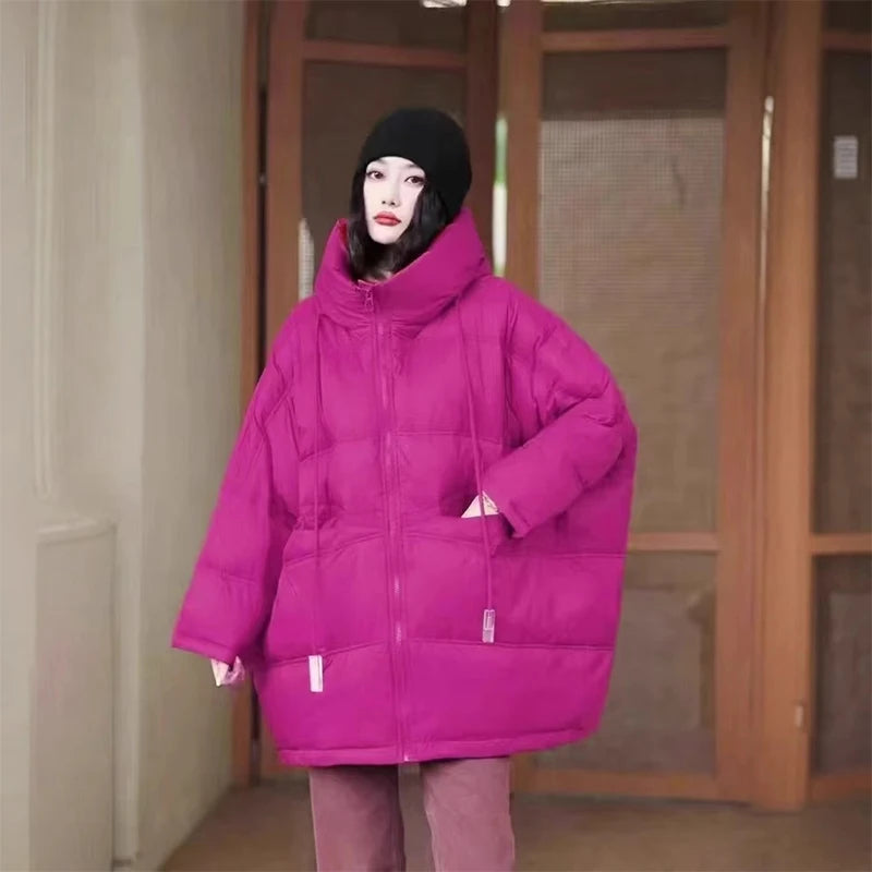 Dames Winter Parka Met Capuchon Casual Losse Pasvorm 8
