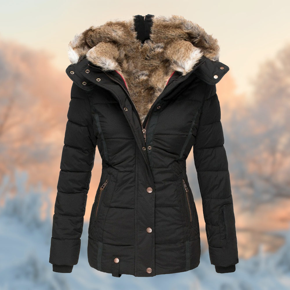 Dames Winterjas Gevoerd met Pluche Voering