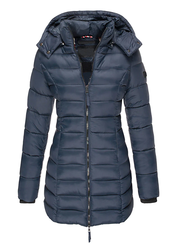 Dames Winterjas Halflang Met Capuchon 1