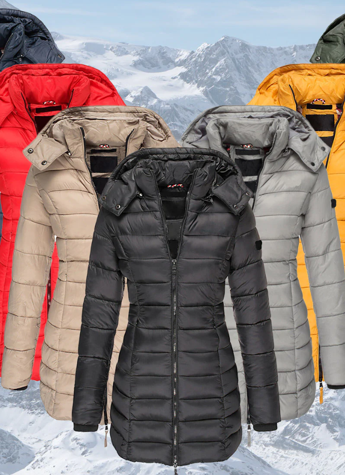 Dames Winterjas Halflang Met Capuchon 6