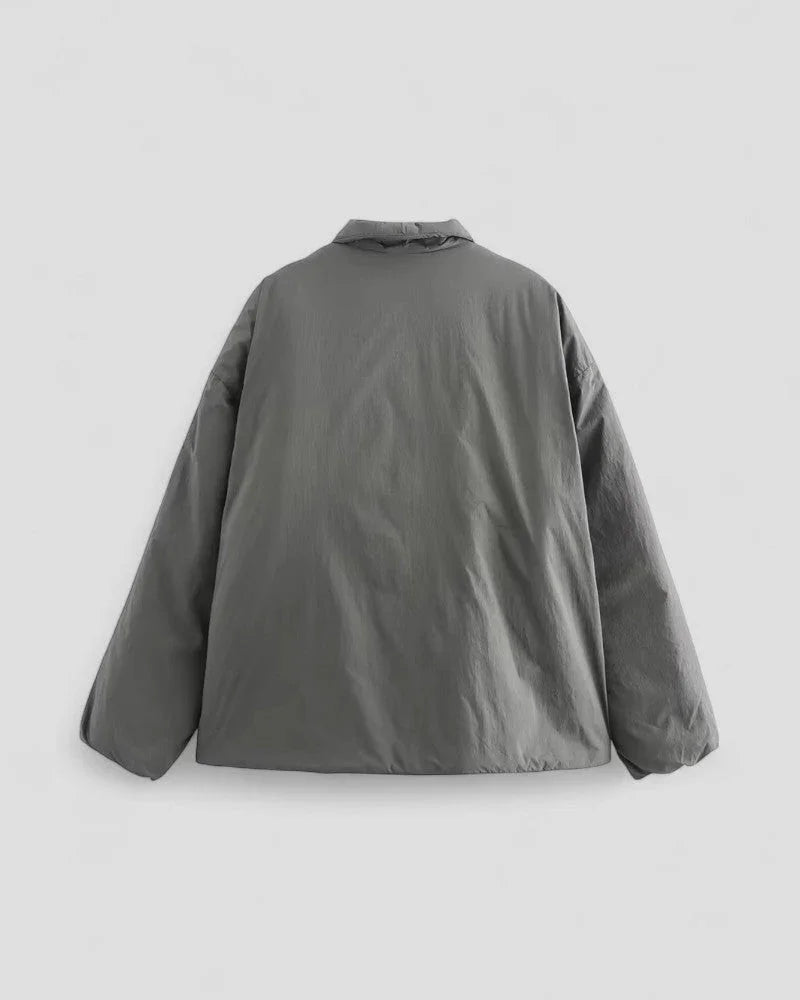 Dames Winterjas Pufferjack Met Tailleband Asymmetrisch Design 1