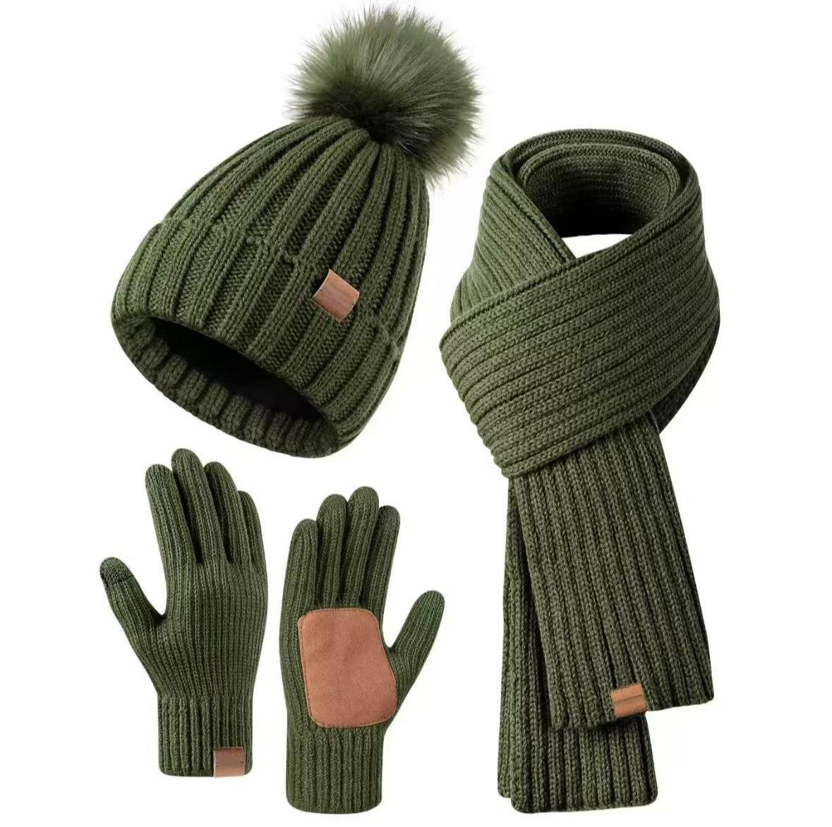 Dames Winterset 3-in-1 Muts Sjaal Handschoenen 4