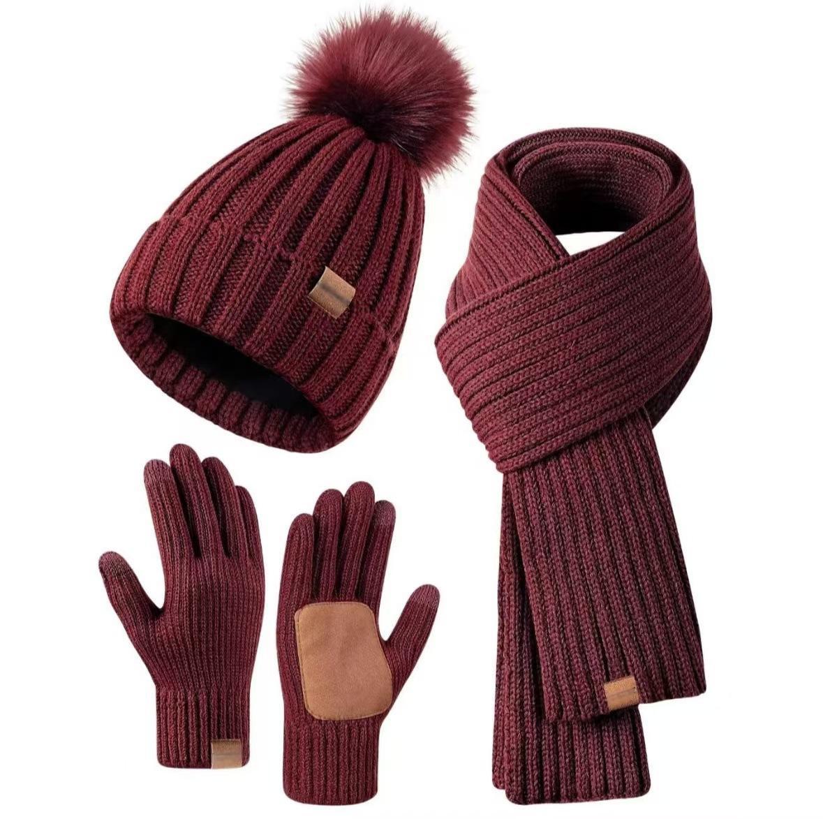 Dames Winterset 3-in-1 Muts Sjaal Handschoenen 5