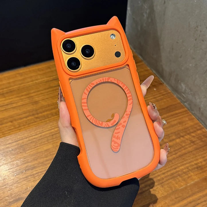 Dames iPhone Hoesje met Kat Oren en MagSafe Compatibiliteit voor iPhone 11, 12, 13, 14 2