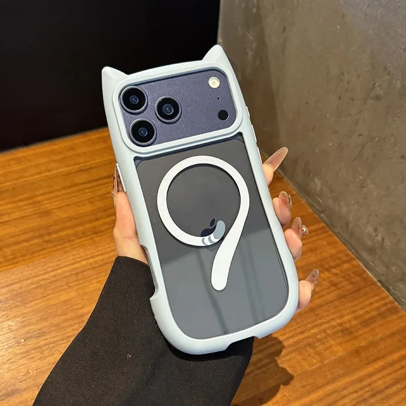 Dames iPhone Hoesje met Kat Oren en MagSafe Compatibiliteit voor iPhone 11, 12, 13, 14 6