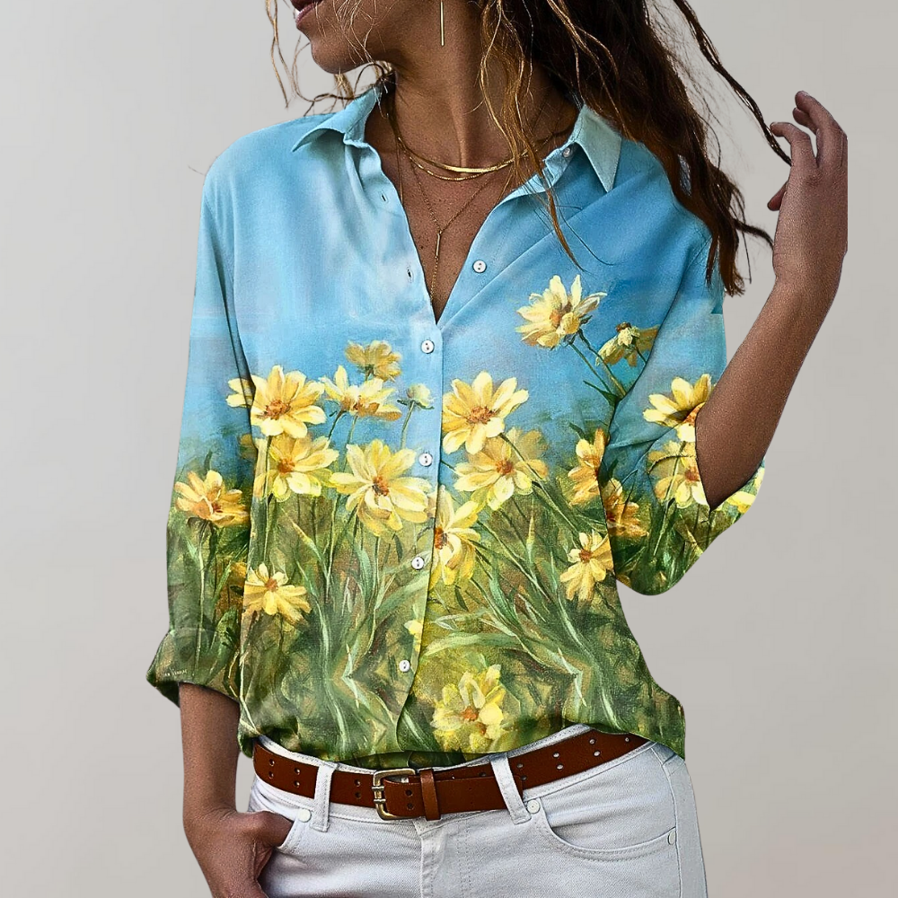 Damesblouse Met Stijlvolle Snit Voor Herfst 1