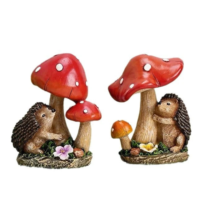 Decoratief Beeldje Egel met Vliegenzwammen 5