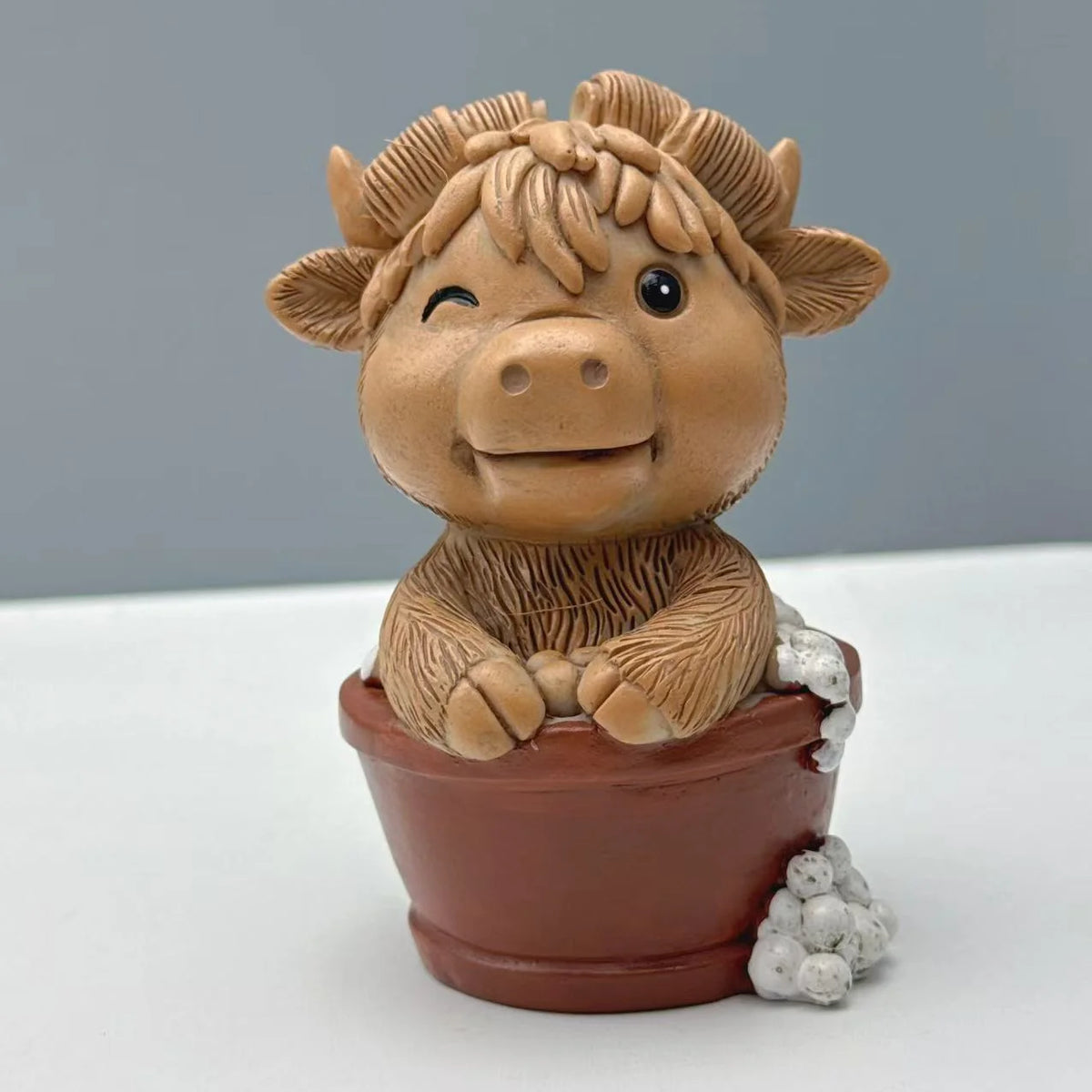 Decoratief Beeldje Schotse Hooglandkoe Humoristisch Design 6