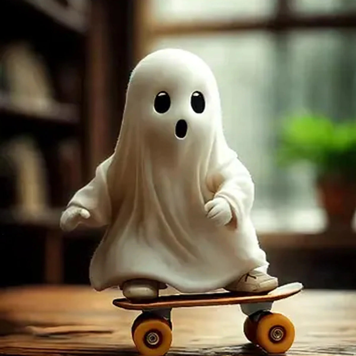 Decoratief Beeldje Spookfiguur op Skateboard voor Unieke Interieurs 4