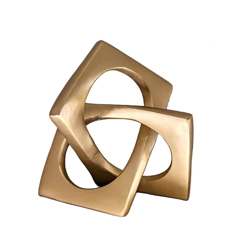 Decoratieve Gouden Knoop Sculptuur Uniek Design 0