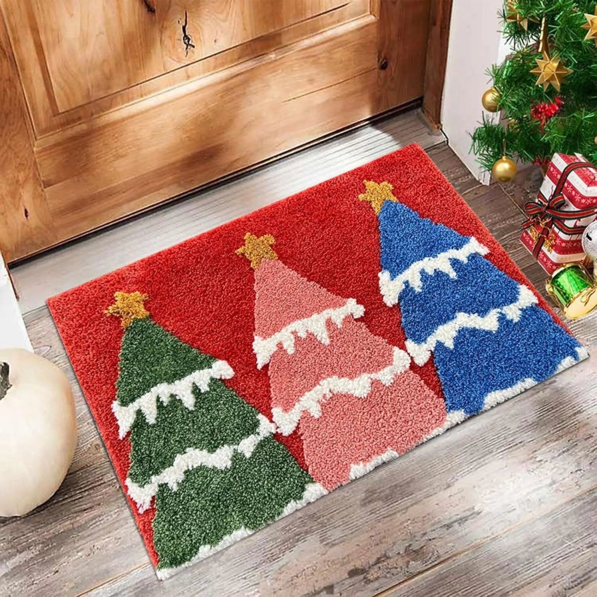 Decoratieve Kerstdeurmat met Vrolijk Ontwerp 10