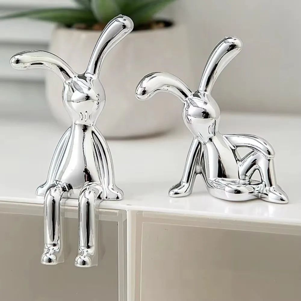 Decoratieve Konijn Beeldjes Set van 2 6