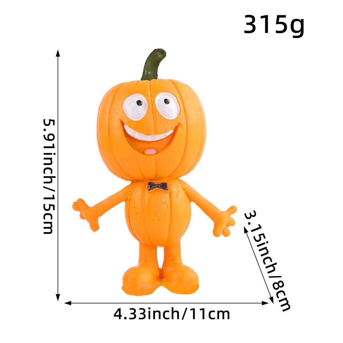 Decoratieve Pompoenfiguur met Humoristisch Ontwerp 8