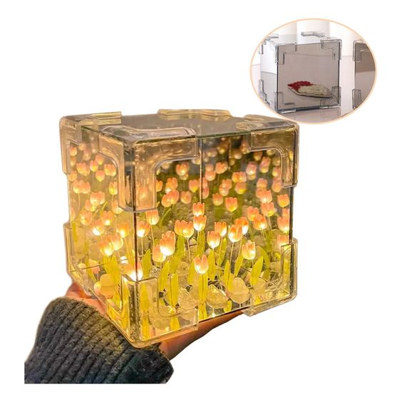 Decoratieve Spiegel met Tulpenlicht 3