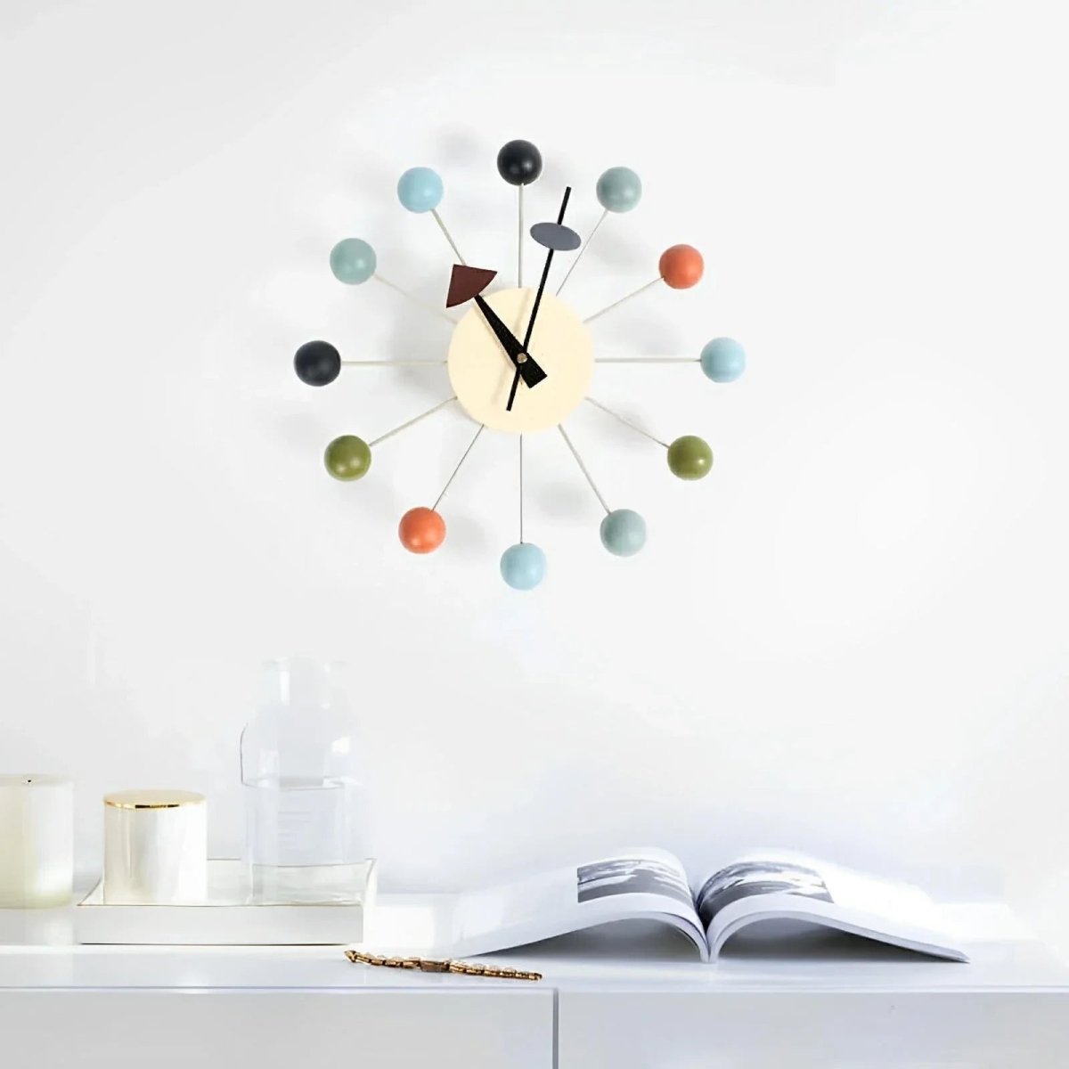 Decoratieve Wandklok Met Metalen Design 32 cm 2