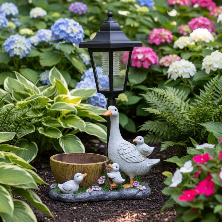 Decoratieve Zonne-Eend Tuinaccessoire met Sfeerverlichting 1