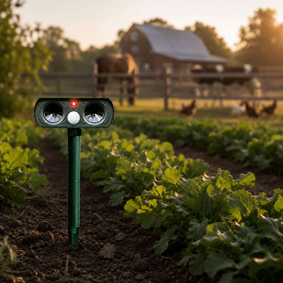 Dierenverjager op Zonne-energie voor Tuinbescherming 0