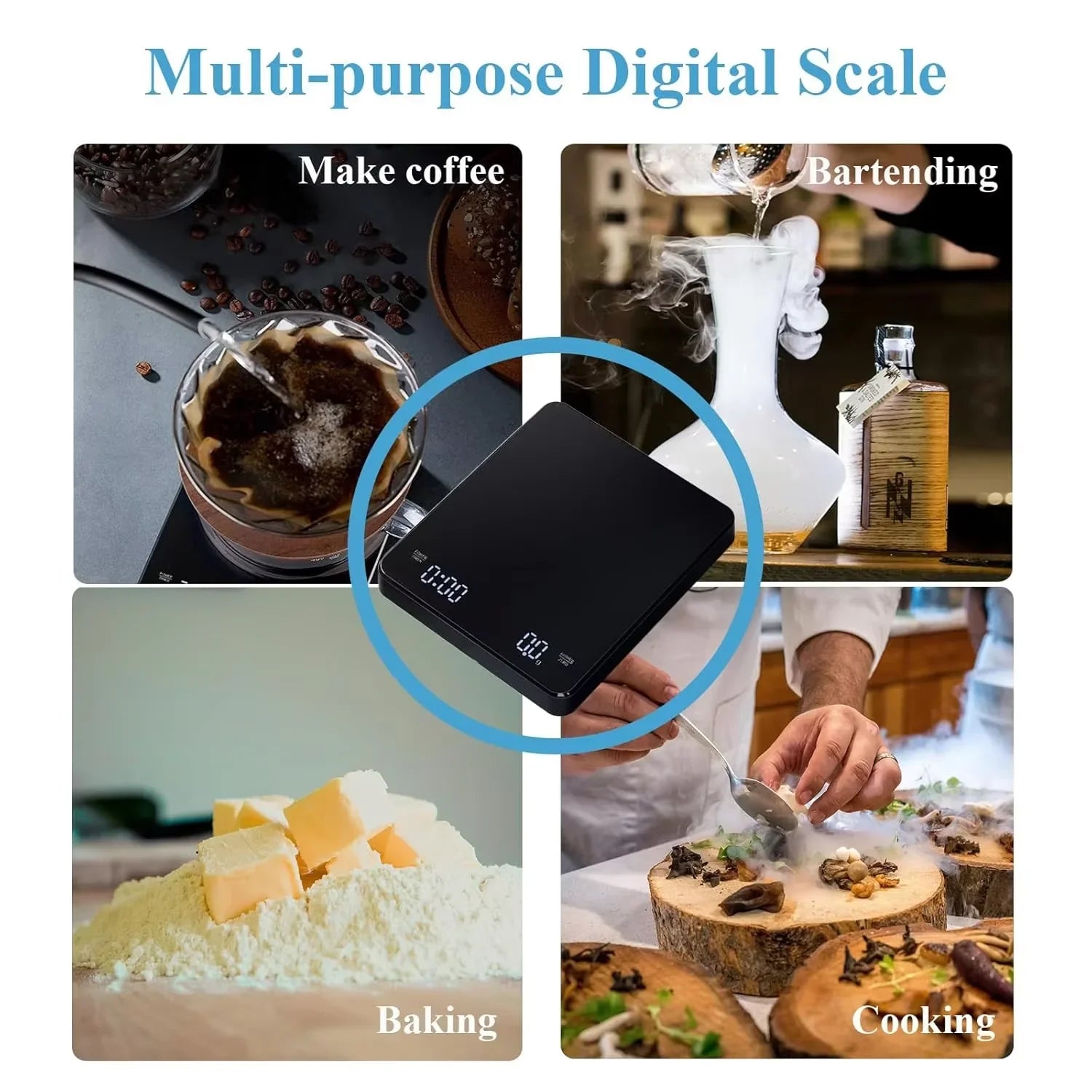 Digitale Koffieweegschaal met Timer en LED Scherm 2