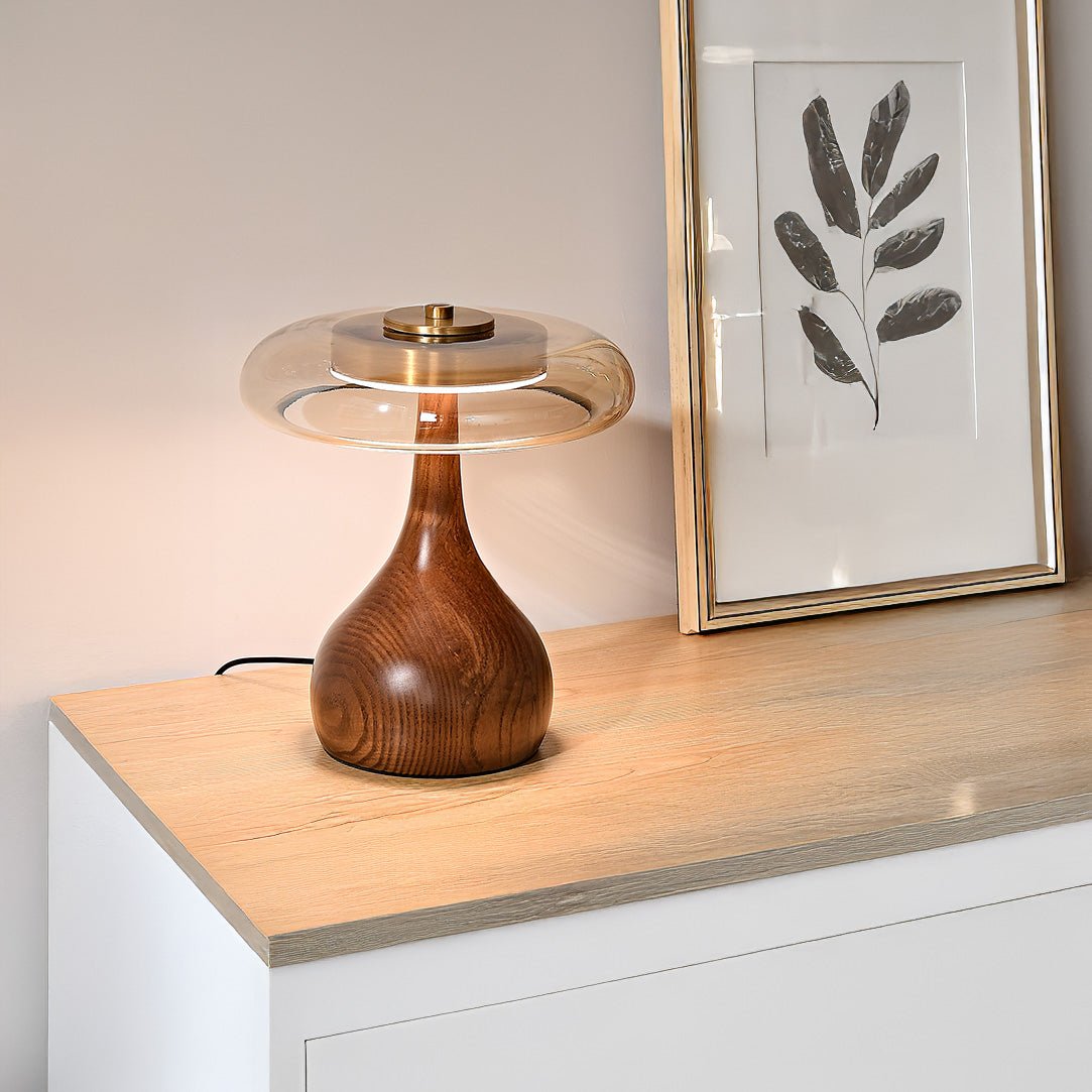 Dimbare LED-tafellamp met Houten Voet Modern Design 4