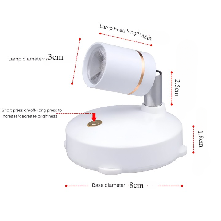 Dimbare LED Spotlight Draadloos voor Thuis en Kantoor 7