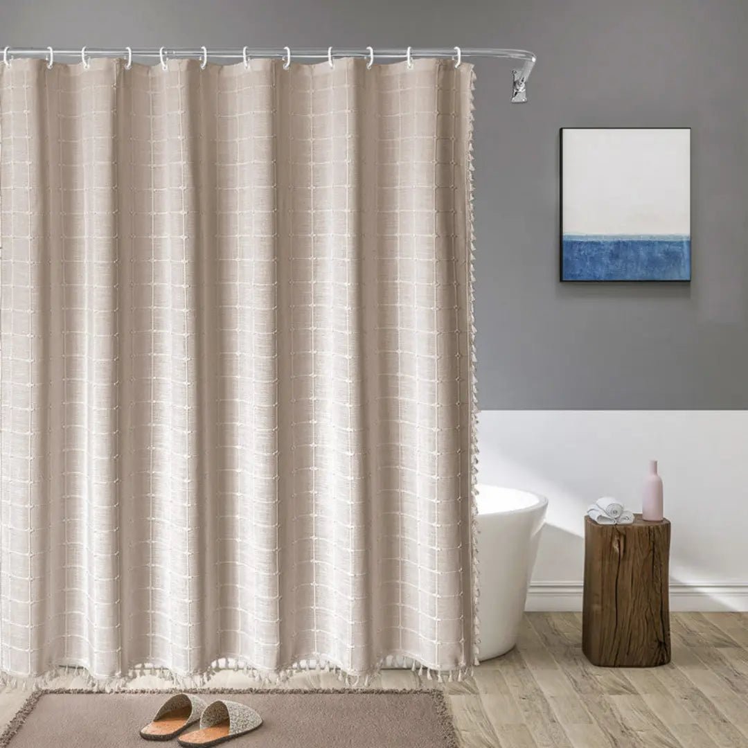Douchegordijn voor Badkamer Boho Stijl met Kwastjes 8