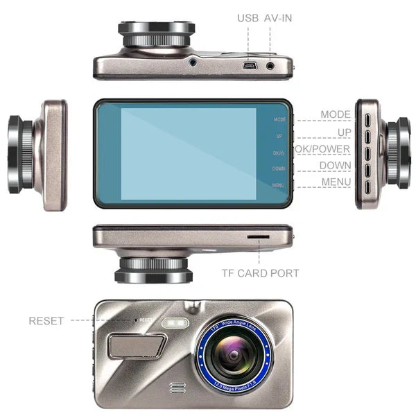 Draadloze Dashcam Voor en Achter met Nachtzicht 2