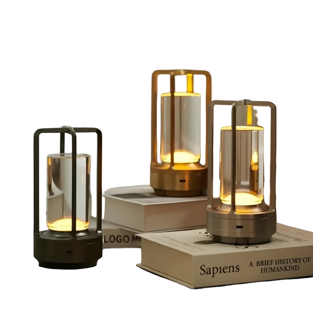 Draadloze Oplaadbare Tafellamp Scandinavisch Design Met Dimbare Verlichting 0