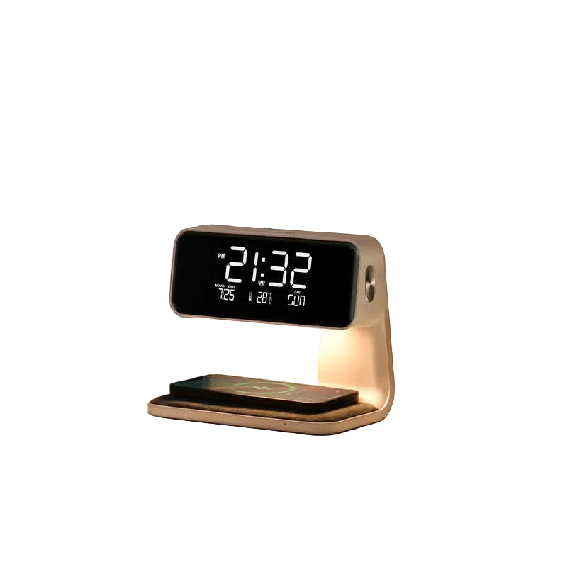 Draadloze Oplader LCD Wekker met Dimfunctie 0