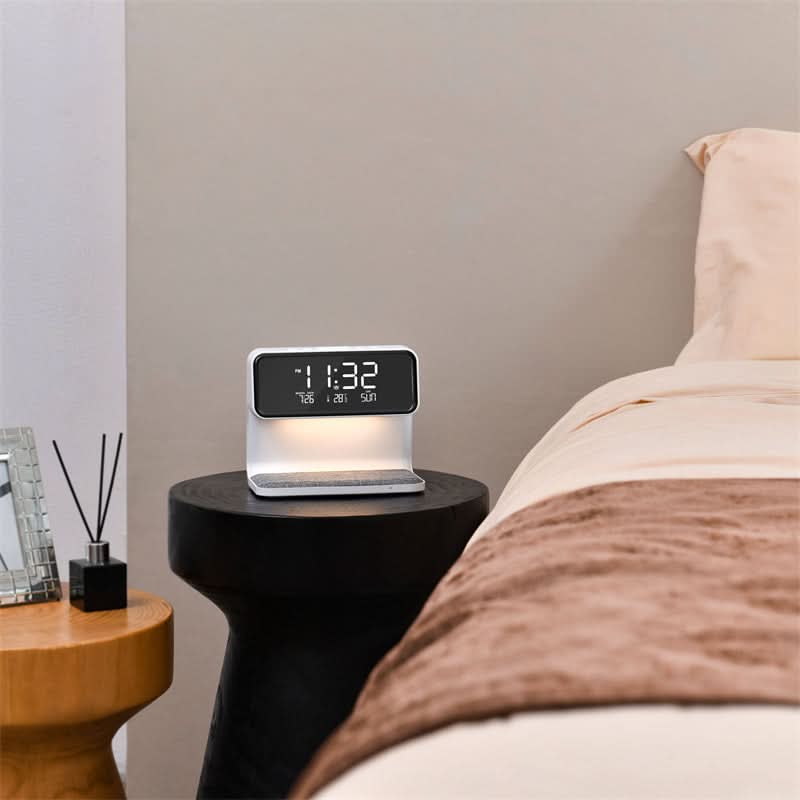 Draadloze Oplader LCD Wekker met Dimfunctie 6