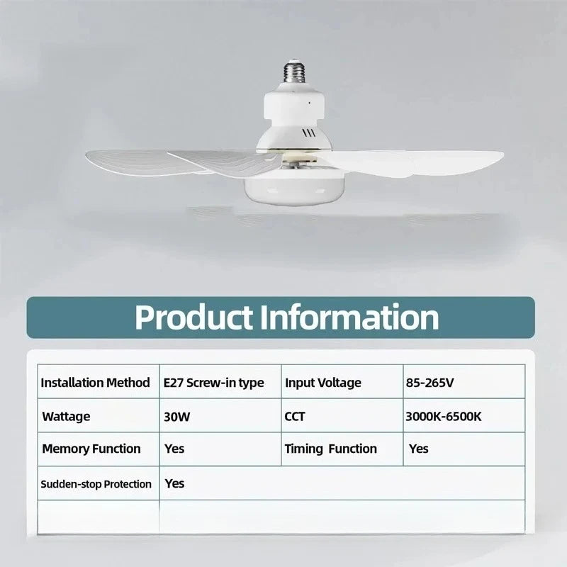 Draadloze Plafondventilator met LED-verlichting en Afstandsbediening 4