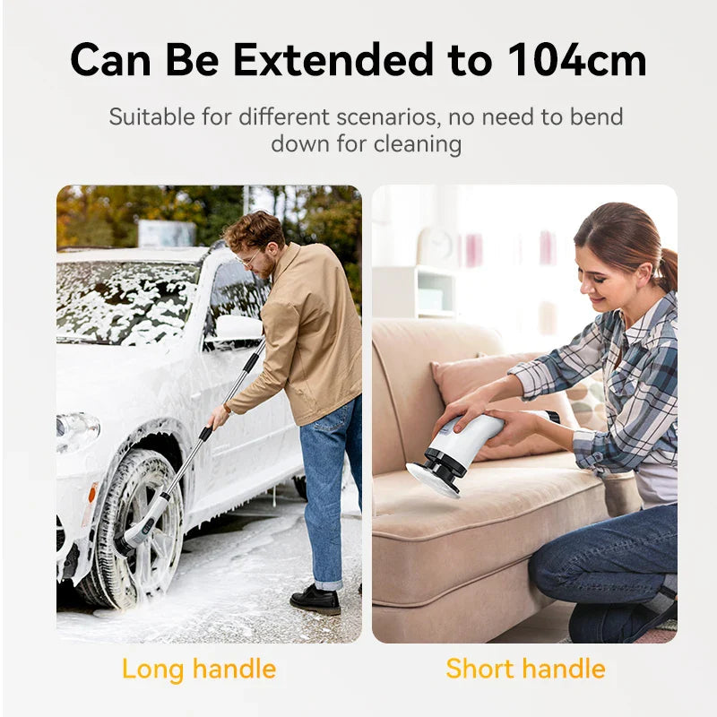 Draadloze Reinigingsborstel Multifunctioneel Met 7 Opzetstukken 5