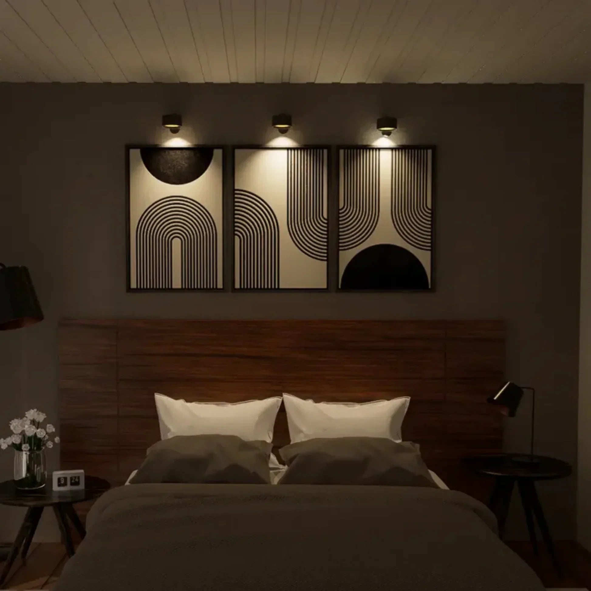 Draadloze Wandlamp Dimbaar met 360° Rotatie voor Binnengebruik 5