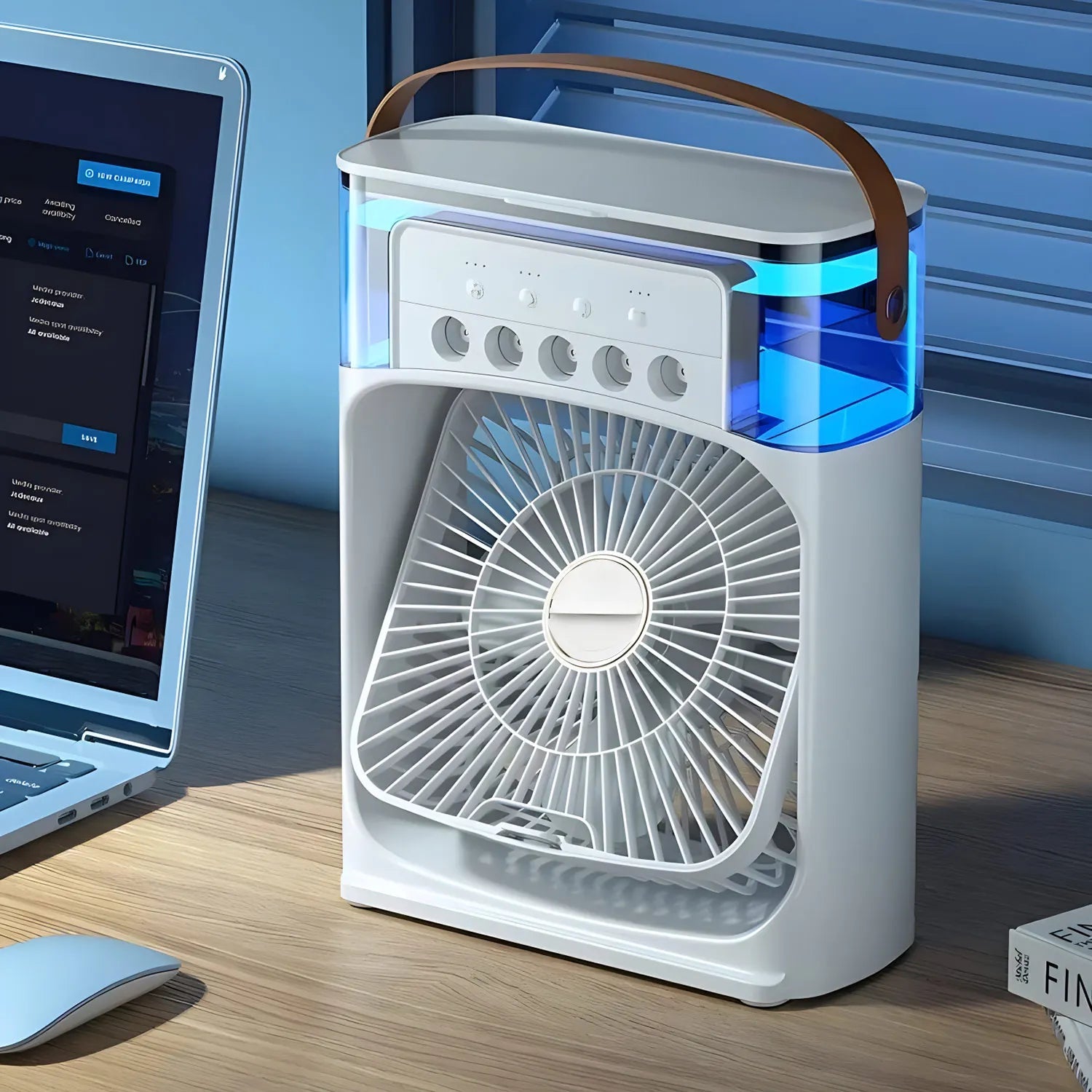 Draagbare 3-in-1 Aircooler met Ventilator en Luchtbevochtiger 0