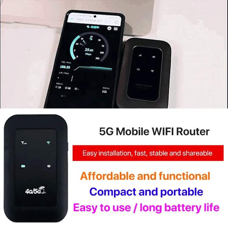 Draagbare 5G WiFi-router Compact voor Reizen en Gaming 6