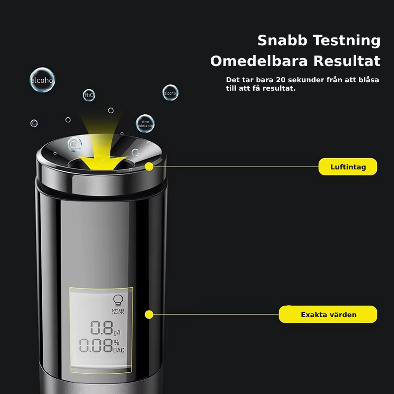 Draagbare Alcoholmeter Contactloos Oplaadbaar LED-display 2